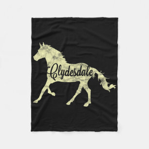 Clydesdale Draft Horse Pun Paardrijden Gift Fleece Deken