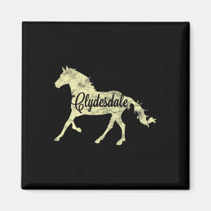 Clydesdale Draft Horse Pun Paardrijden Gift Magneet
