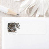 Clydesdale Draft Horse Team Etiket (Insitu)