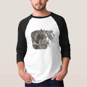 Clydesdale Draft Horse Team T-shirt