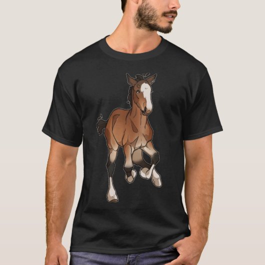 Clydesdale Foal T-shirt (Voorkant)