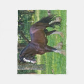 Clydesdale Horse Fleece Deken (Voorkant)