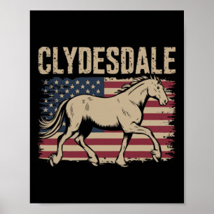 Clydesdale Horse Giant Horse Pony Paardrijden Poster