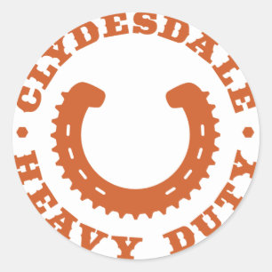 Clydesdale MTB "Heavy Duty"-Sticker Ronde Sticker