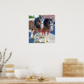 Clydesdale paarden poster (Keuken)
