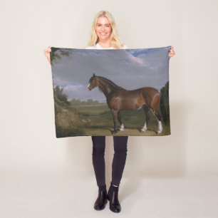 Clydesdale Stallion (Thoroughbred Horse) (Dier) Fleece Deken