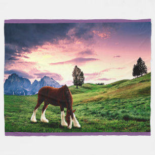 Clydesdale Sunset Fleece Deken