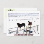 CLYDESDALES IN DE SNEE BRIEFKAART (Voorkant / Achterkant)