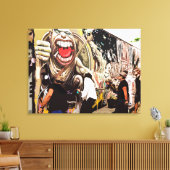 CM11095 - Stedelijke kunst - Rolling Stones Canvas Afdruk (Insitu (Woonkamer))