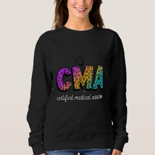 Cma Certified Medical Assistant Leopard Rainbow Co Trui