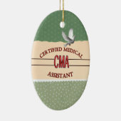 CMA Certified Medical Assistant LOGO Keramisch Ornament (Rechts)
