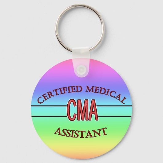 CMA Certified Medical Assistant LOGO Sleutelhanger (Voorkant)