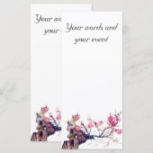 CMCarlson  Kersenbloesem Aandenken Boekmerk (Voorkant / Achterkant)