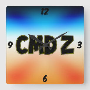 CMD Z SQUARE WALL CLOCK VIERKANTE KLOK