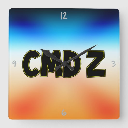 CMD Z SQUARE WALL CLOCK VIERKANTE KLOK (Voorkant)