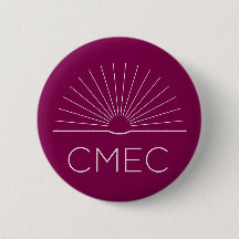 CMEC Button - diep rood met witte logo