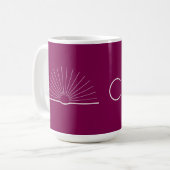 CMEC Coffee Mok - 15-oz, dieprood met wit (Voorkant links)