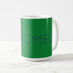 CMEC Coffee Mok - 15-oz, groen met marine