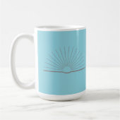 CMEC Coffee Mok - 15-oz, lichtblauw met grijs (Links)