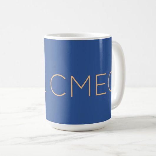 CMEC Coffee Mok - 15-oz, Programma 9, blauw met pe (Voorkant rechts)