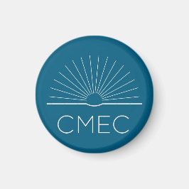CMEC Koelkastmagneet - turquoise met witte logo Magneet
