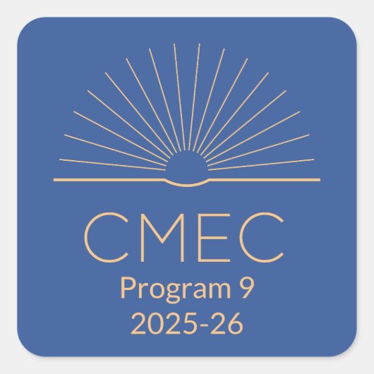 CMEC-Stickers - vierkant, Programma 9, 1,5 "x1,5" Vierkante Sticker (Voorkant)