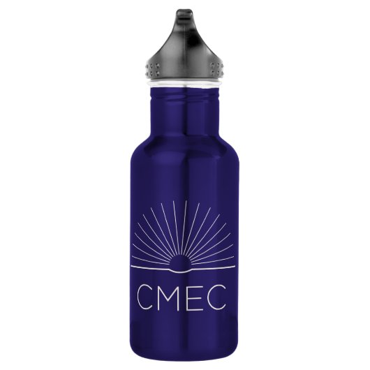 CMEC Waterfles - 18 oz, blauw met witte logo (Rechts)
