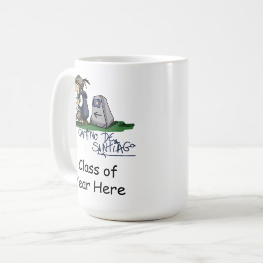 Cmino 15 oz Mug Avec Date (Devant gauche)