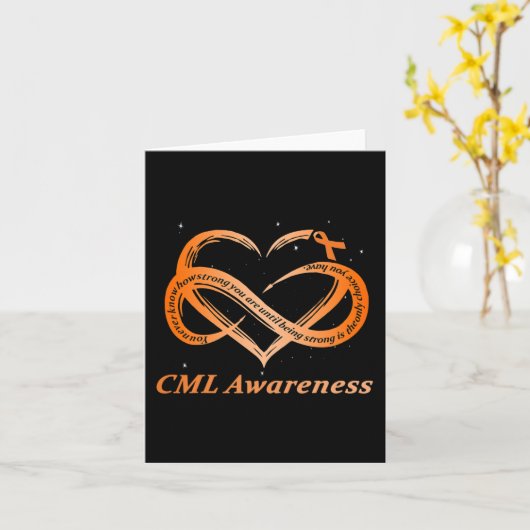 CML Warrior I'm Fine Chronic Myeloid Leukemia Awar Kaart (Gele Bloem)