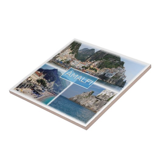 CMP034 AMALFI, Campanië, Italië, Tegeltje (Zijkant)