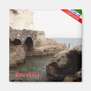CMP074 ISCHIA, Creek Bridge, Italië, Koelkast Magneet