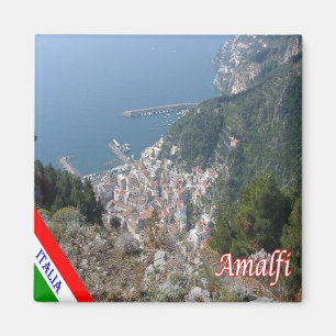 CMP135 AMALFI, Luchtvaart Uitzicht, Italië, Koelka Magneet