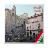 CMP141 AMALFI, Duomo Square, Italië, Tegeltje (Voorkant)