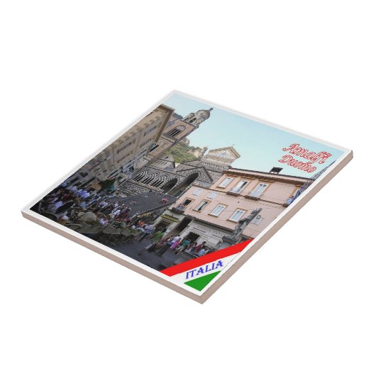 CMP141 AMALFI, Duomo Square, Italië, Tegeltje (Zijkant)