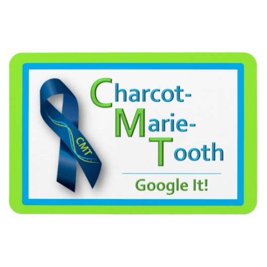 CMT Awareness Magnet (lime groen) Magneet (Horizontaal)