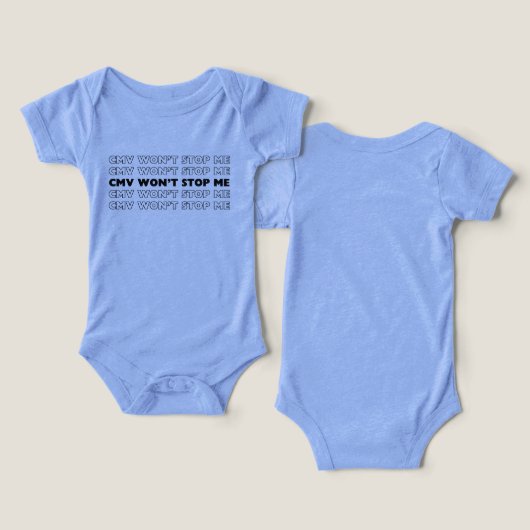 CMV n'arrêtera pas mon bébé CMV guerriers (Design Recto & Verso)