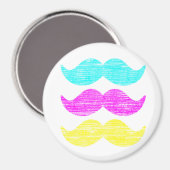 CMY Kleur Snor Baard Print Patroon Magneet (Voorkant / Achterkant)