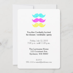 CMY Snorren (letterpress stijl) Kaart