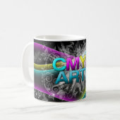 CMYK Abstract ontwerp Koffiemok (Voorkant links)