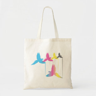 CMYK Bird Bag Tote Bag