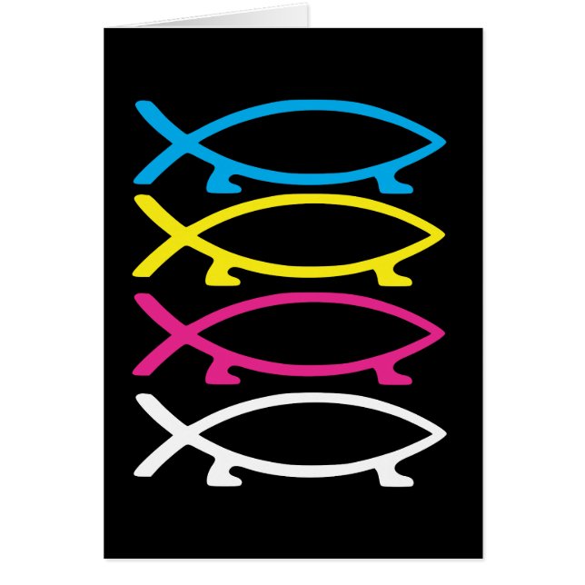 cmyk darwin fish (Voorkant)