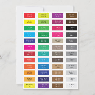 CMYK- en Hex Code Kleurvoorbeelden