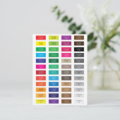 CMYK- en Hex-codekleurmonsters (Staand voorkant)