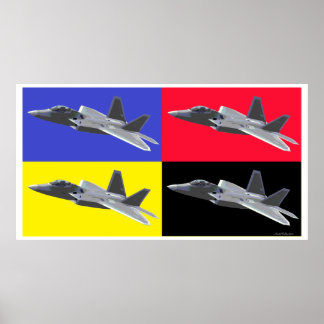 CMYK F-22 Raptor Poster