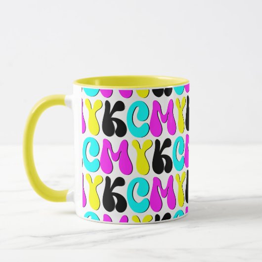 CMYK Funky Graphic Designer Mok (Links)