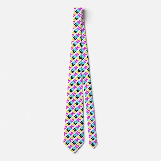 CMYK Funky Retro Stropdas (Voorkant)