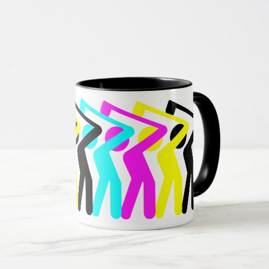 CMYK Golfer Mok (Voorkant rechts)
