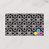 CMYK-inktdruppels Visitekaartje (Achterkant)