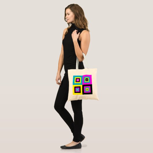 CMYK-monogram Tote Bag (Voorkant (model))