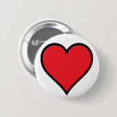 CMYK Red Heart Button (Voorkant /achterkant)